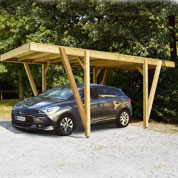 carport en bois grappa - 3 x 6 m